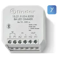 Dimmer YESLY, Finder 15.21.9.024.B200, Bluetooth, pentru banda LED, 8 A, alimentare 12-24 VCC, montaj in doza