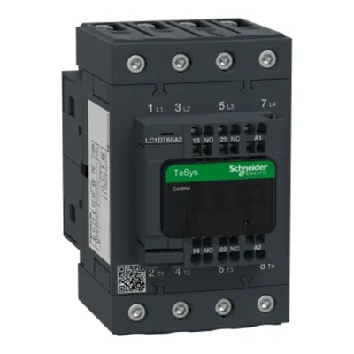Contactor, TeSys Deca, 4P(4 NO), AC-1, <=440V, 60A, bobina 230VAC 50/60Hz, borne cu arc