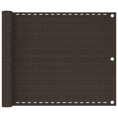 vidaXL Paravan de balcon, maro, 75x500 cm, HDPE