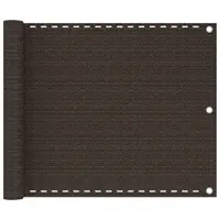 vidaXL Paravan de balcon, maro, 75x500 cm, HDPE