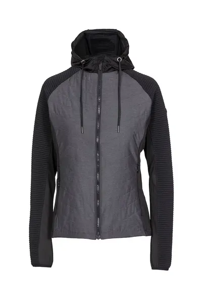 Jacheta cu captuseala din material fleece - pentru drumetii Grace - Negru/Gri