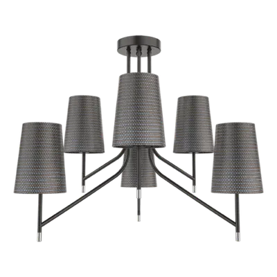 Candelabru Thera 6xe14 Negru/crom