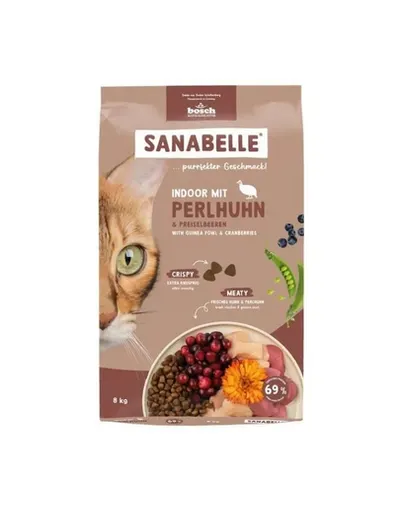 SANABELLE hrană uscată pisici indoor cu prepeliță, 8 kg
