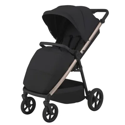 Carucior pentru copii Espiro Prarl White 0-22 kg pliabil, cu suspensii, maner reglabil, spatar reglabil, suport pentru pahar si husa pentru picioare
