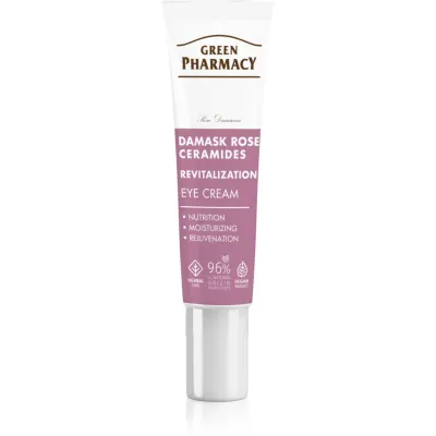 Green Pharmacy Damask Rose & Ceramides Eye Cream crema de ochi revitalizanta 15 ml