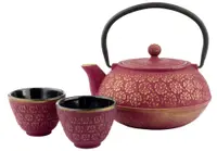 Set pentru ceai Bredemeijer - Shanghai, 600 ml, 3 piese, roșu