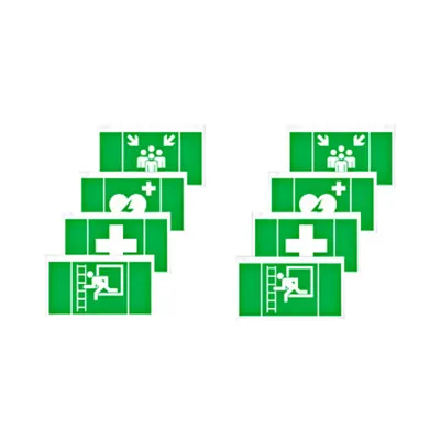 Pictograph set first aid vd: 22m (2x4 pcs.)