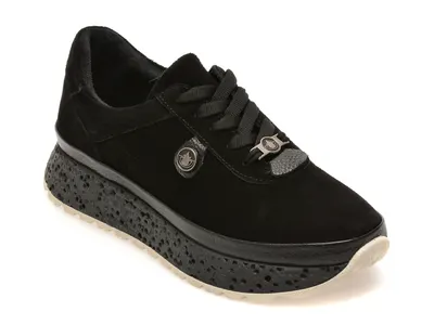 Pantofi sport GRYXX negri, 219158Z, din piele intoarsa