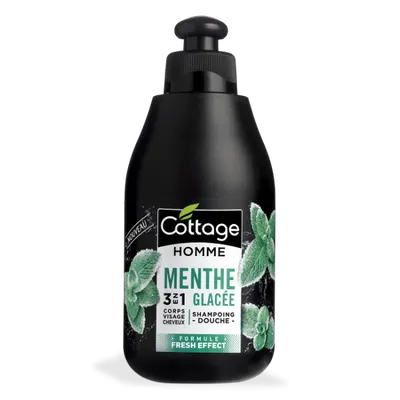 Gel dus si sampon menta racoritoare Men, 250ml, Cottage