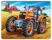 Puzzle pentru copii Larsen din 37 piese - Tractor mare pe câmp