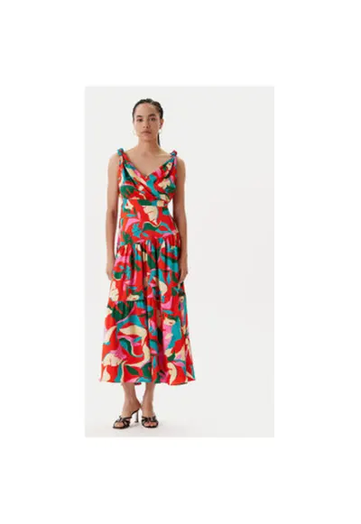 Rochie de vara dama 251-RBY.F - Poliester reciclat - Multicolor - Multicolor