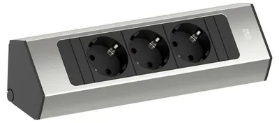 Prelungitor Bachmann - CASIA 2, 3x Schuko, 2 m, inox
