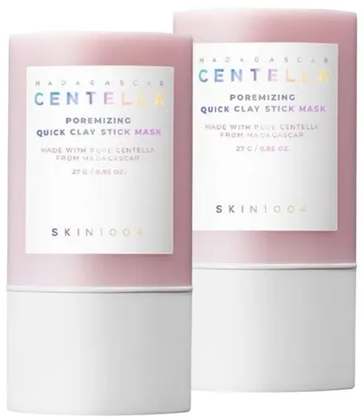 Skin 1004 Madagascar Centella Poremizing Set - Mască stick cu clătire, 2 x 27 g