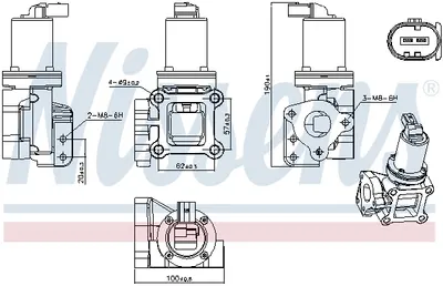 Supapa Egr Potrivit Hyundai H-1, H-1 Starex, H-1 Cargo, H-1 Travel 2.5d 07.01