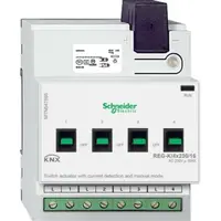 Actuator KNX 4x230/16A cu detectie de curent si comanda manuala