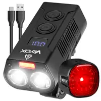 Set de lumini de bicicletă VAYOX VA0045 + VA0156 față și spate POWERBANK