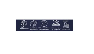 Protectie impermeabila matlasata Premium pentru saltea Homibon Alb 180x200 cm, anti acarieni, lavabila la masina, bumbac cu membrana TPU
