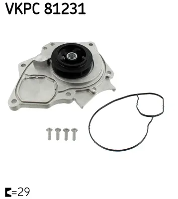 Pompa Apa Audi A1, A3, A4, A4 Allroad, A5, A6, A7, Q3, Q5, Q7, Tt; Seat Alhambra, Ibiza Iv, Leon, Leon Sc, Leon St; Skoda Octavia Iii, Superb Iii; Vw Arteon, Beetle 1.8-2.5 Dupa 2009