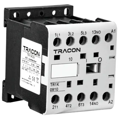 Contactor auxiliar 660V, 50Hz, 12A, 5,5kW, 24V DC, 3×NO+1×NO