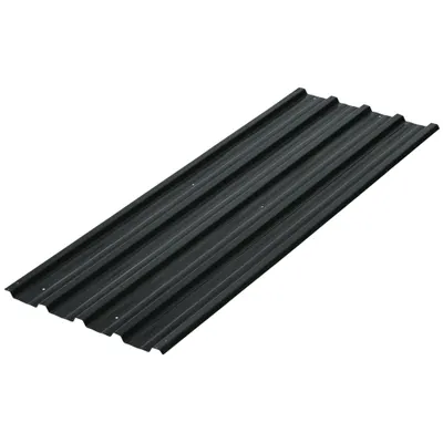 Outsunny Panouri pentru Acoperiș din Oțel, 12 Foi Galvanizate pentru Acoperișuri și Pereți, 129x45 cm, Gri Închis | Aosom Romania