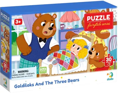 Puzzle pentru copii DoDo din 30 piese - Scufița și cei trei urși