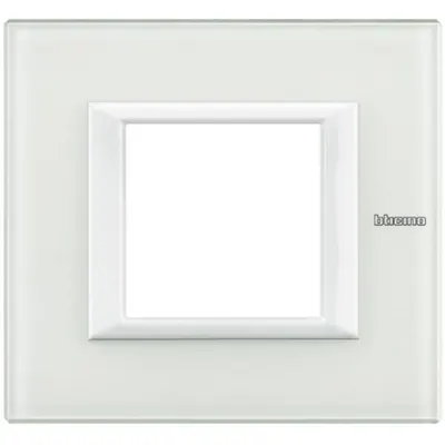 Rama dreptunghiulara Axolute sticla 2 module - Alb sticla