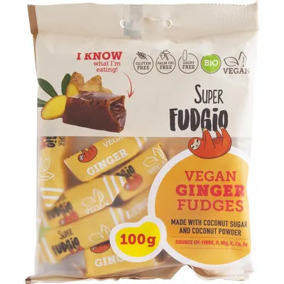 Caramele - aroma ghimbir bio 100g Super Fudgio