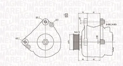 Alternator (14v, 90a) Audi 80, Cabriolet; Skoda Felicia I, Felicia Ii; Vw Corrado, Golf Iii, Passat, Transporter Iv, Vento 1.9d-2.9 Intre 1990-2003