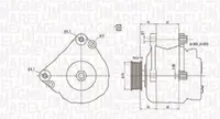 Alternator (14v, 90a) Audi 80, Cabriolet; Skoda Felicia I, Felicia Ii; Vw Corrado, Golf Iii, Passat, Transporter Iv, Vento 1.9d-2.9 Intre 1990-2003