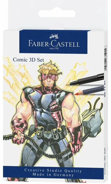 Set pentru comic Faber-Castell Pitt Artist - Comic 3D, 11 buc.