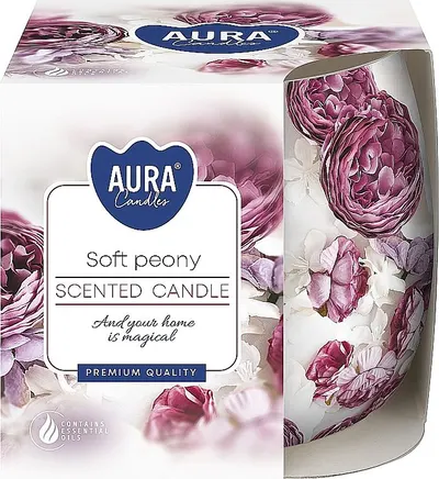 Lumânare parfumată Bispol Aura - Peony, 100 g