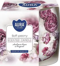 Lumânare parfumată Bispol Aura - Peony, 100 g