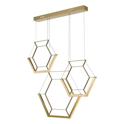 Lampa suspendata Hexagon 3 Light Pendant Gold LED