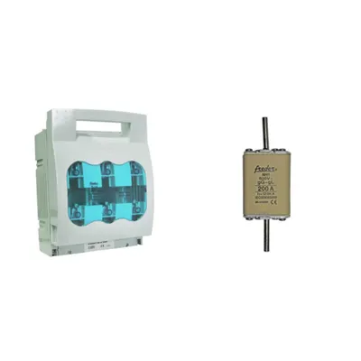 Pachet Soclu MPR Inchis NO 1 (Max 250A, 690V) + Sigurante MPR NH GG/GL NO 1 (250A) - Protectie Industriala la Capacitate Maxima
