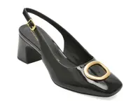 Pantofi eleganti CLARKS negri, FERNIE SLING, din piele naturala lacuita