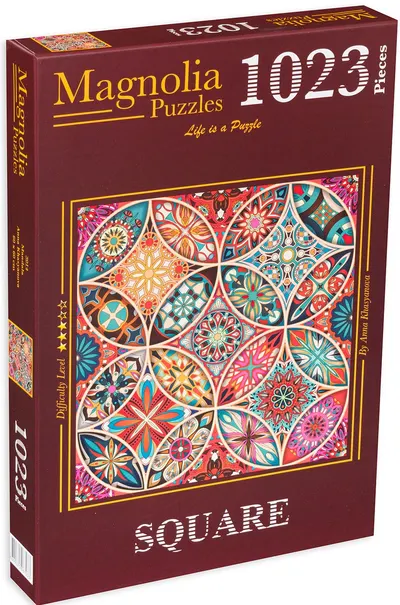 Puzzle Magnolia din 1023 de piese - Mandala