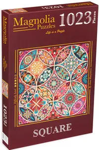 Puzzle Magnolia din 1023 de piese - Mandala