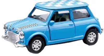 Mașinuță din metal Newray - Mini Cooper 1959, albastru deschis, 1:32