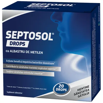 Septosol cu albastru de metilen, Biofarm | 20 dropsuri