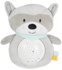 Lampă de noapte și reflector Moni Toys - Snuggly, Raccoon