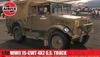 Model asamblabil Airfix Militari: Camioane - Camion britanic pentru uz general al Forțelor Aeriene Regale (RAF) Bedford MWD 15-cwt 4x2