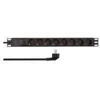 PDU Logilink PDU8C04, prelungitor 8 Prize Schuko, cablu 2m, Negru