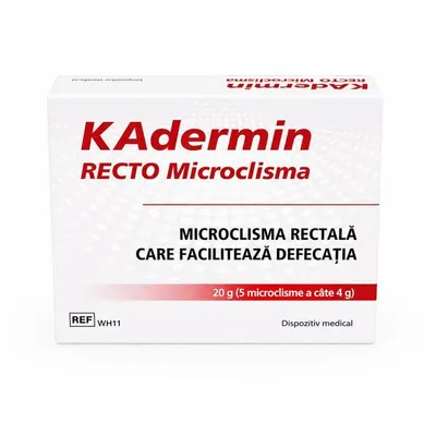 Kadermin Recto microclisma, Mba Pharma | 5 microclisme x 4 g