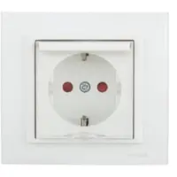 Priza Schuko Prot Copii Capac ST Mina Ovivo OV00439, 10A, 250V, IP20, Natural alb