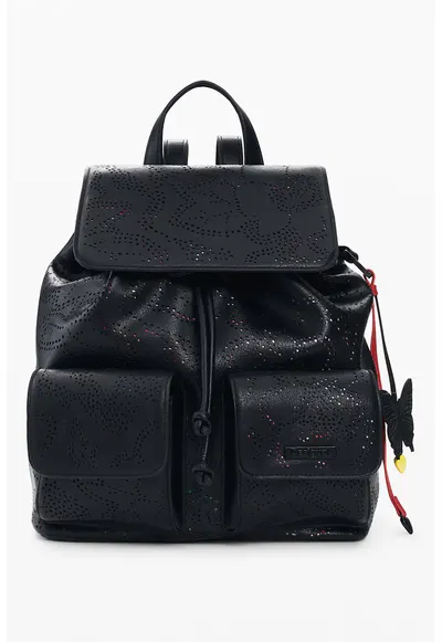 Rucsac cu model perforat - Negru