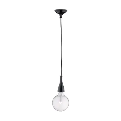 Pendul Minimal, 1 bec, dulie E27, D:120mm, H:350/2000mm, Negru