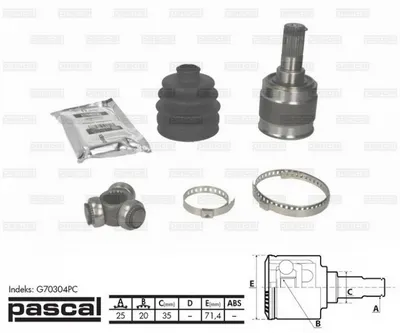 Cap planetara stanga spre cutia de viteze (25z 20z 35mm) KIA PICANTO 1.0 1.1 1.1D dupa 2004