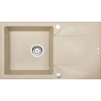 Chiuveta bucatarie compozit cu picurator nisip 78 cm Deante Evora