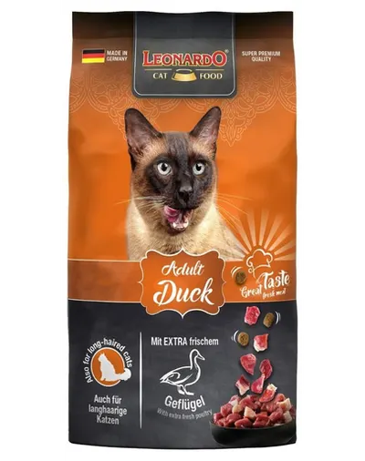 LEONARDO Adult Duck Rice hrana uscata cu rata pentru pisici 0,3 kg