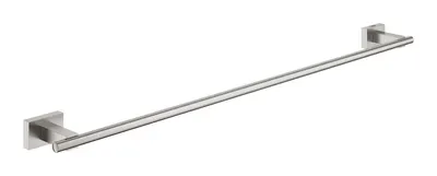 Suport prosop Grohe Essentials Cube, pe perete, 600 mm, metal, mat, otel satinat, 40509DC1